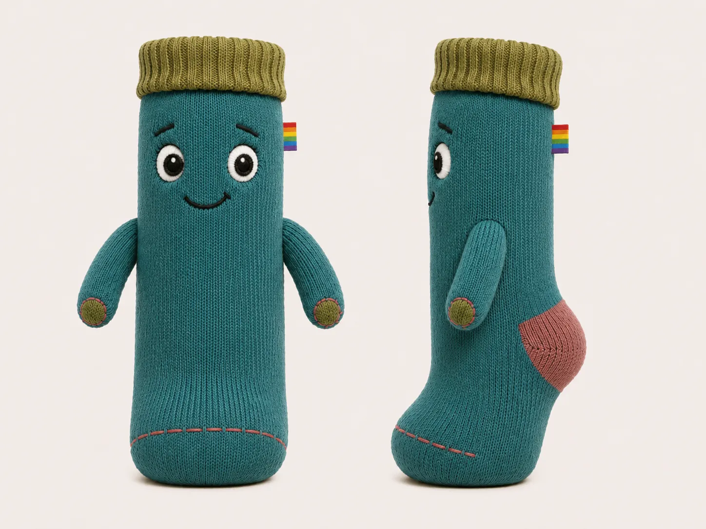Luca, One of two left socks who love each other — care, he says, matters more than structure.
