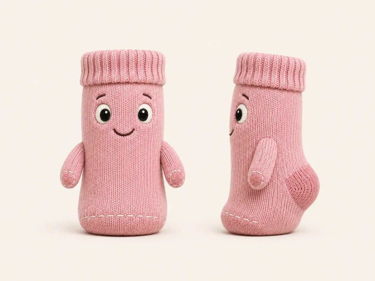 Pebble, A very small pink sock who proves that loss does not check your size before it arrives.